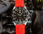 Replica TAG Heuer Formula 1 Black Dial Red Rubber Watch 41MM